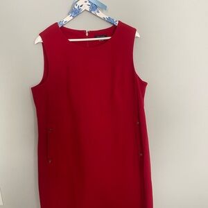 Tommy Hilfiger Vibrant Red Midi Dress